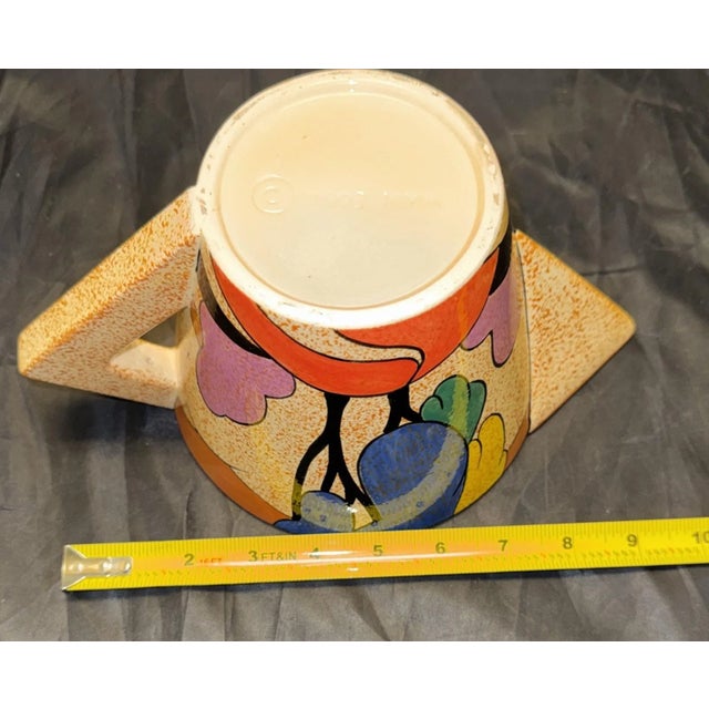 Clarice Cliff Bizarre Autumn Trees Teapot Mma 1993 Art Deco Painted Reproduction For Sale - Image 13 of 14
