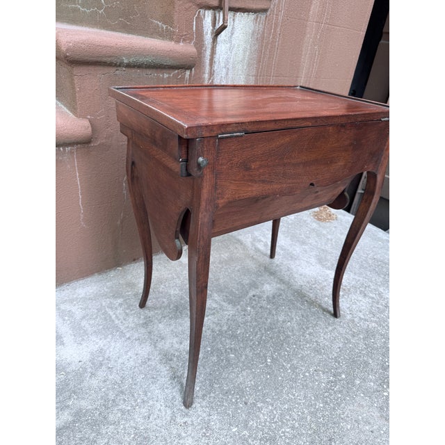 19th Century French Provencial Antique Petite Secrétaire/Side Table/Writing Desk For Sale - Image 10 of 18