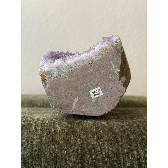 Early 21st Century Natural Freestanding Amethyst Geode Crystal Specimen For Sale - Image 5 of 5