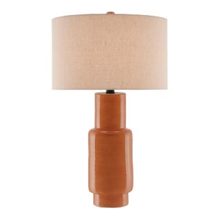 Currey & Company Janeen Orange Table Lamp For Sale