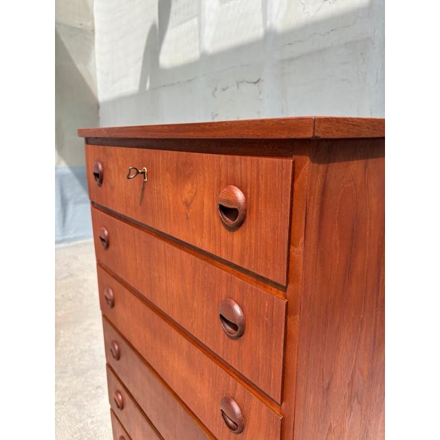 Mid-Century Teak Highboard by FDB Møbler, 1960s For Sale - Image 4 of 9