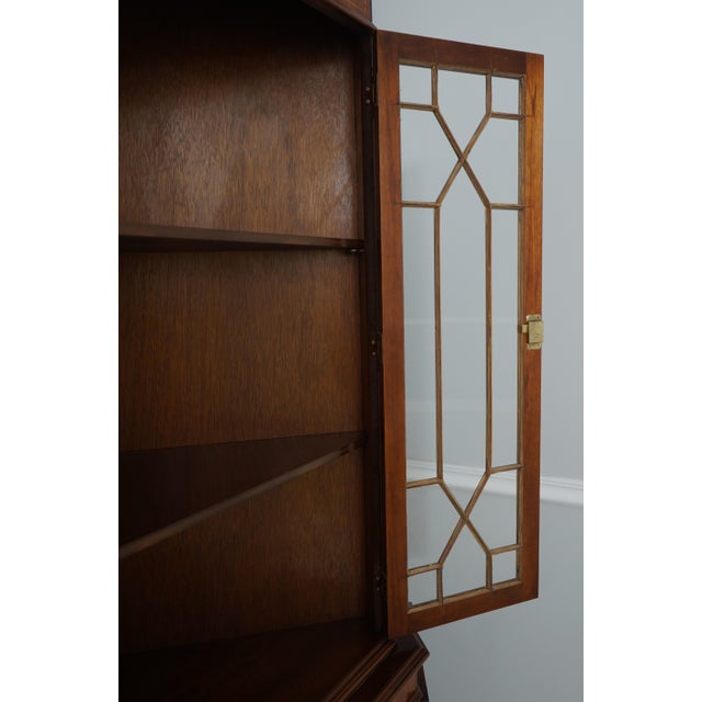 1960s English Made Mahogany Inlaid Corner Cabinet For Sale - Image 5 of 17