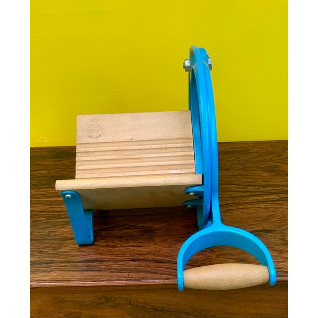 Mid-Century Modern Danish Baby Blue Bread Cutter From Royal Raadvad, 1970s For Sale - Image 3 of 12