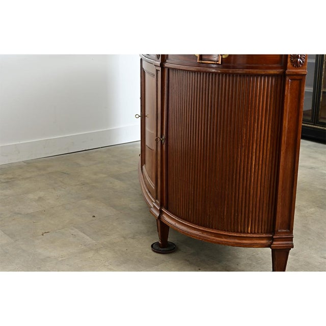 Brown French 19th Century Demilune Mahogany Enfilade For Sale - Image 8 of 18