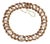 1920s Vintage Art Deco Diamond Curb Link Bracelet 9k Rose Gold For Sale