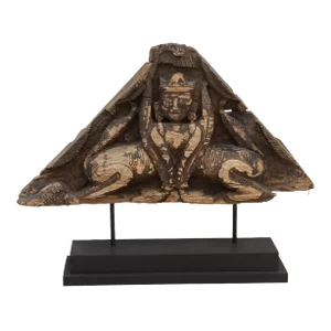 18th Century Carved Pediment on Stand
