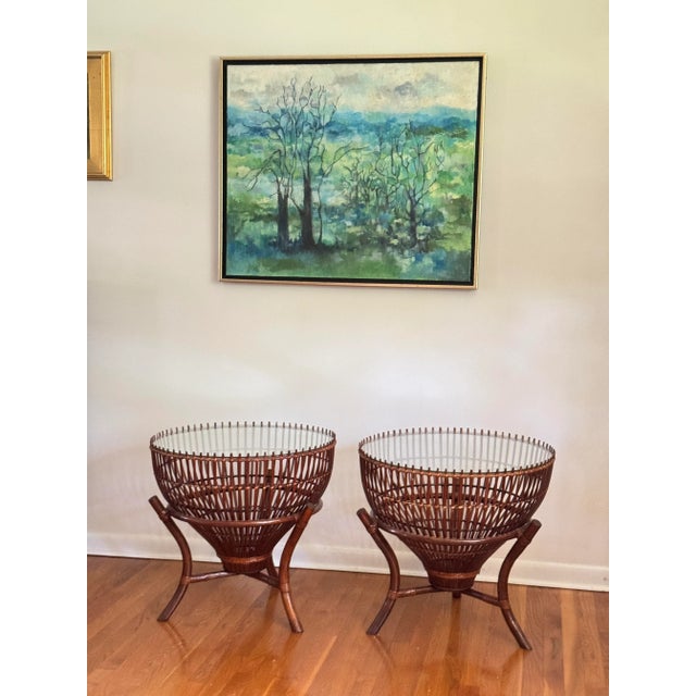 Mid-Century Modern Late 20th Century Fish Trap Basket Tables in the Style of Franco Albini For Sale - Image 3 of 11