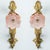 Pink Art Noveau Pink Flower and Brass Wall Lights, France, 1930s, Set of 2 For Sale - Image 8 of 18