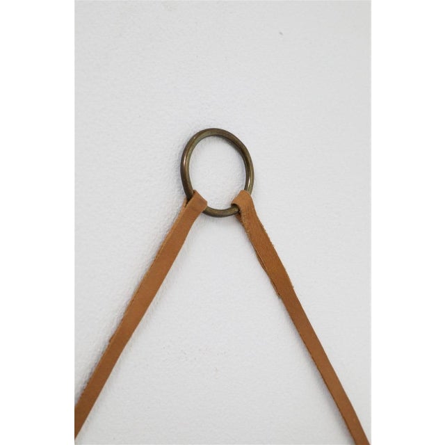 Brown Mid-Century Modern Teak Model 103 Wall Mirror from Glas Mäster, Markaryd, Sweden, 1970s For Sale - Image 8 of 13