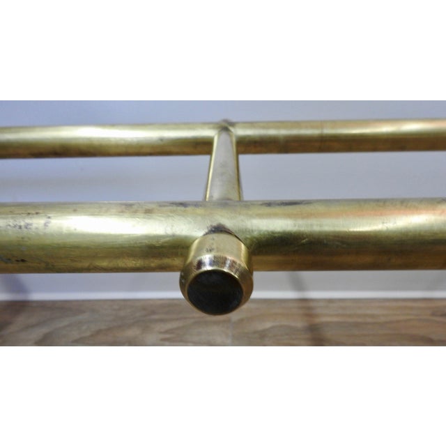 Mid-Century Modern Mid-20th Century Solid Brass Fireplace Surround For Sale - Image 3 of 12