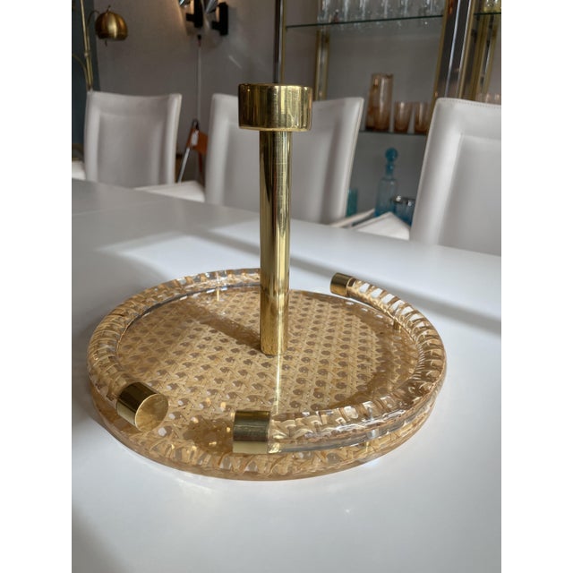 Hollywood Regency Vintage Tray in Acrylic Glas by Gabriella Crespi, Italy, 1970 For Sale - Image 3 of 6