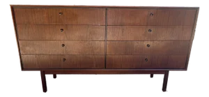 MidCentury Modern Black Walnut 6 Drawer Dresser