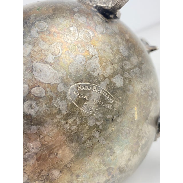 Silver-Plated Metal Teapot, 1920s For Sale - Image 7 of 8