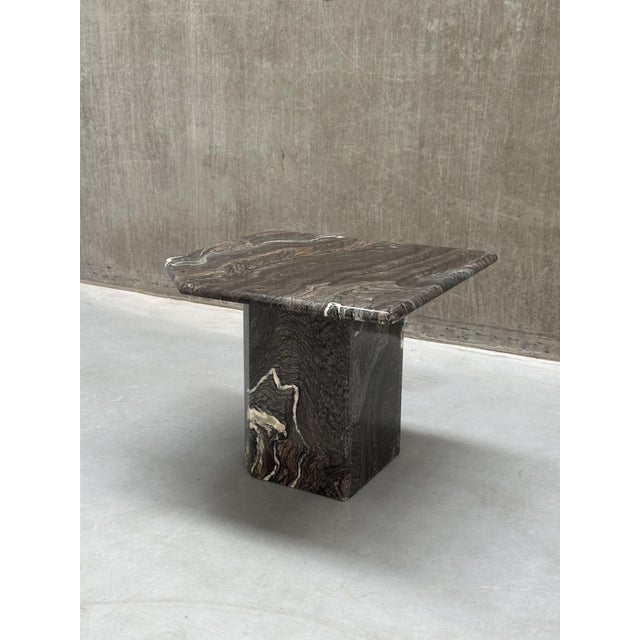 Mid-Century Modern Cipollino Marble Side Table For Sale - Image 5 of 8