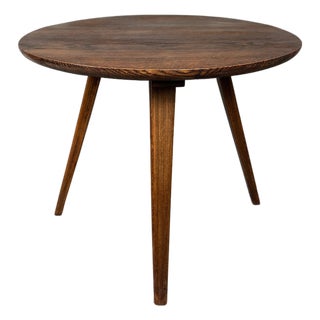 Vintage Japandi Side Table in Oak, 1970s For Sale