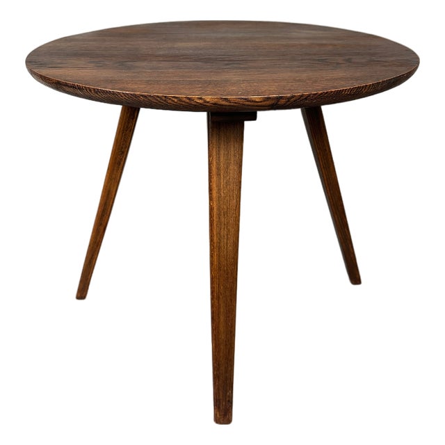 Vintage Japandi Side Table in Oak, 1970s For Sale