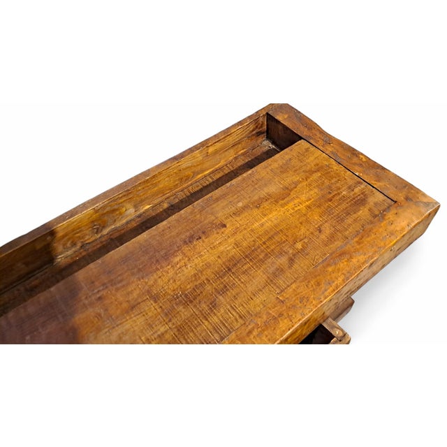 Brown Vintage Poplar Carpenters Bench, 1920s For Sale - Image 8 of 12