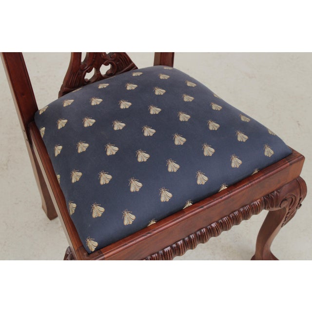 Pair of Chippendale Style Mahogany Dining Chairs For Sale - Image 11 of 17