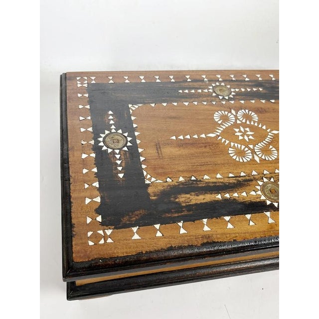 1970s Large Wooden Box with Geometric Motifs, France, 1970s For Sale - Image 5 of 15