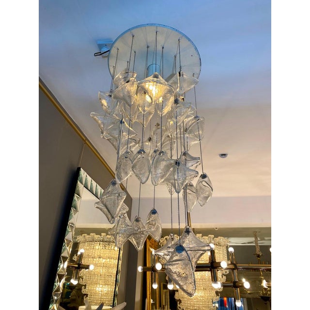 Italian Spiral Chandelier in Murano Glass, 1960 For Sale - Image 12 of 14