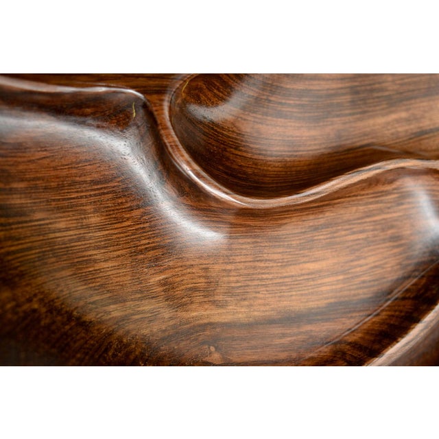 Serving Tray With Shape of Leaf in Rosewood, Unknown, 1960s For Sale - Image 4 of 5