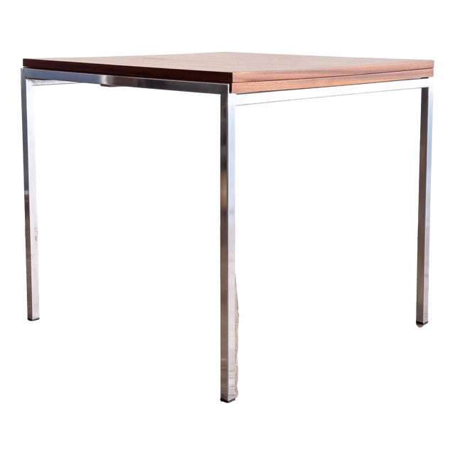 Mid-Century Dining Table in Teak and Chrome by Wilhelm Renz For Sale
