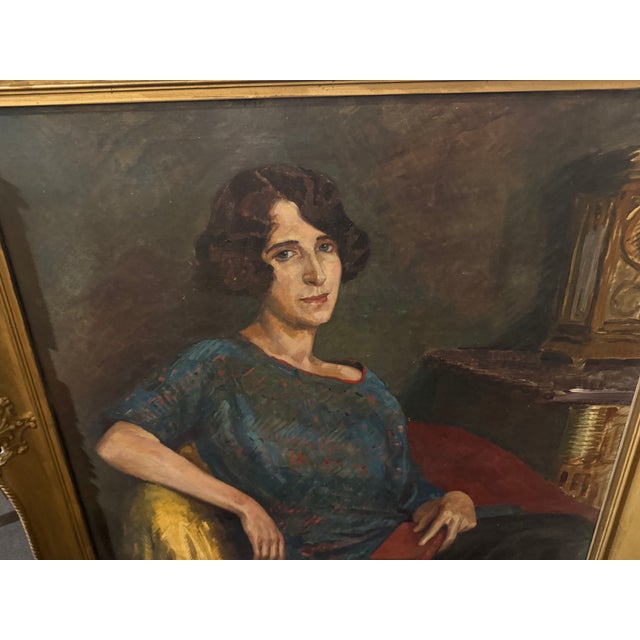 Countess of Longuevale, 20th Century, Oil on Canvas For Sale - Image 4 of 9