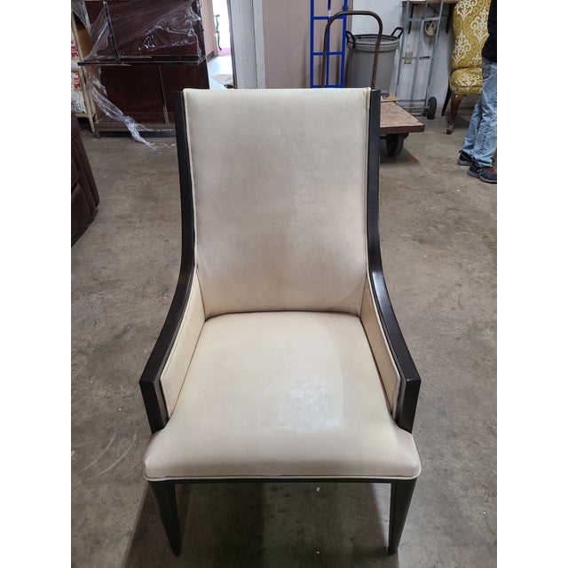 Henredon 1945 Collection Graphite Finish Flaky Oak Lasker Dining Arm