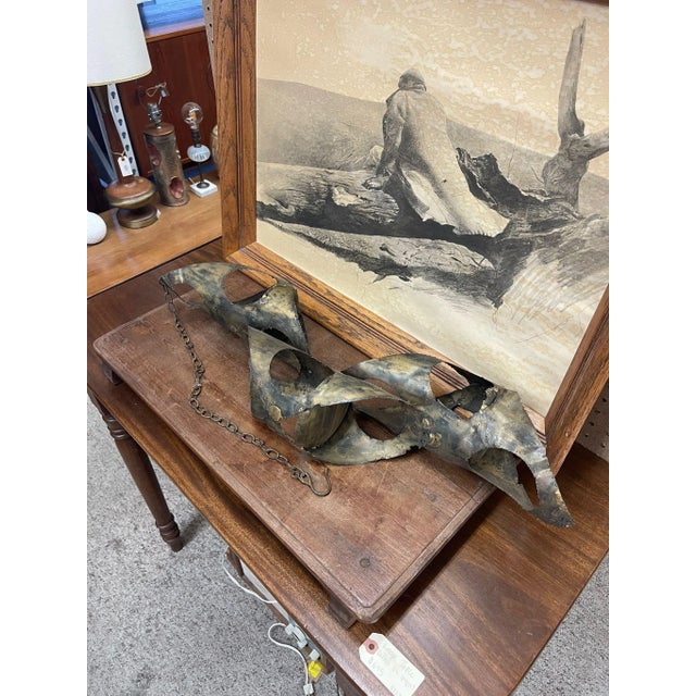 Possibly Used as a Candle Holder.Appears to be Handmade. Made From Iron or Similar Material. Vintage Condition Consistent...