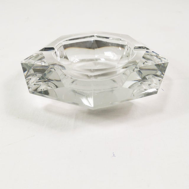 Large Vintage Crystal Ashtray from Val Saint Lambert, 1960s For Sale - Image 10 of 10