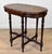 Vintage Traditional Victorian Mahogany Inlaid Scalloped Side Table For Sale - Image 4 of 15