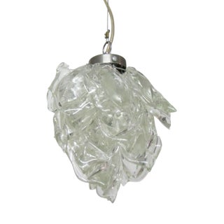 Stainless Steel and Glass Pendant Light, 1970s For Sale