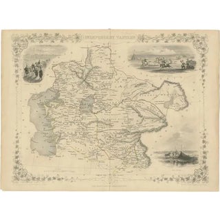 Map of Indepent Tartary from John Tallis & Company, 1851 For Sale