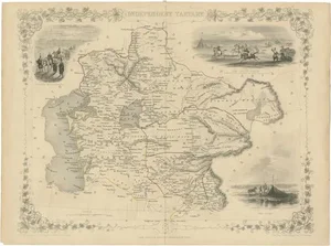 Map of Indepent Tartary from John Tallis & Company, 1851
