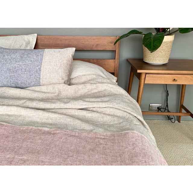 Contemporary Plum Textiles Seacliff Haze Linen For Sale - Image 3 of 3