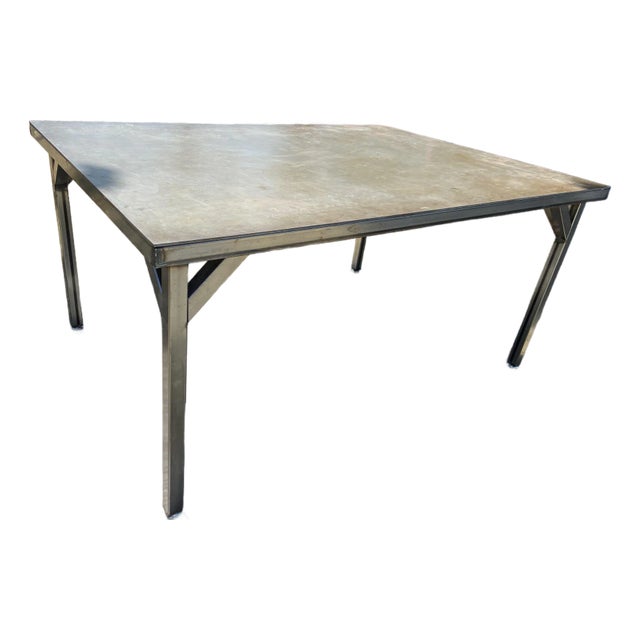 Modern Contemporary Steel Kitchen Table For Sale