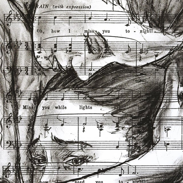 2020s Each Moment We're Apart - Abstract Figurative Mixed Media Surrealist Original Artwork by Robert Lebsack For Sale - Image 5 of 7