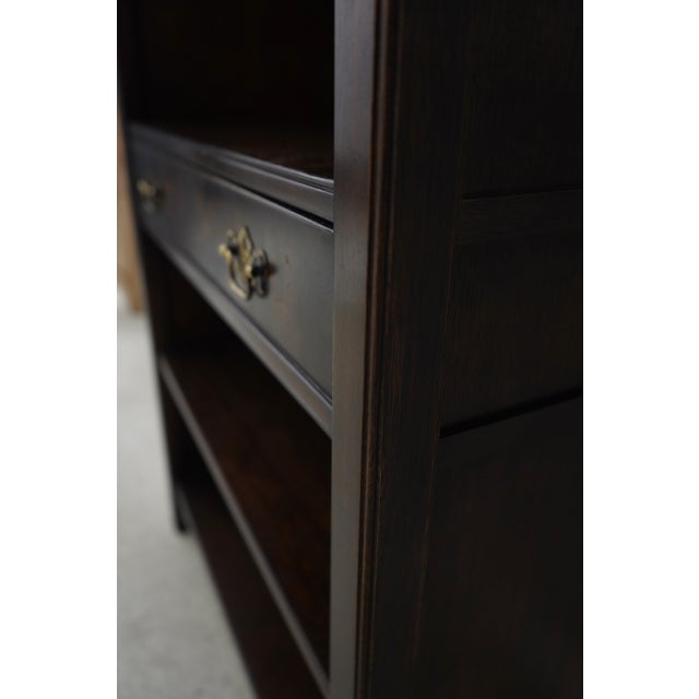 Knob Creek Walnut Finish Mahogany Open Bookcase For Sale - Image 13 of 15