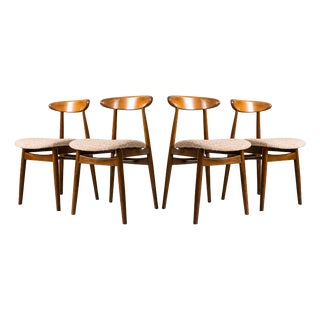 Vintage Dining Chairs by ZFM, Poland, 1960s, Set of 4 For Sale