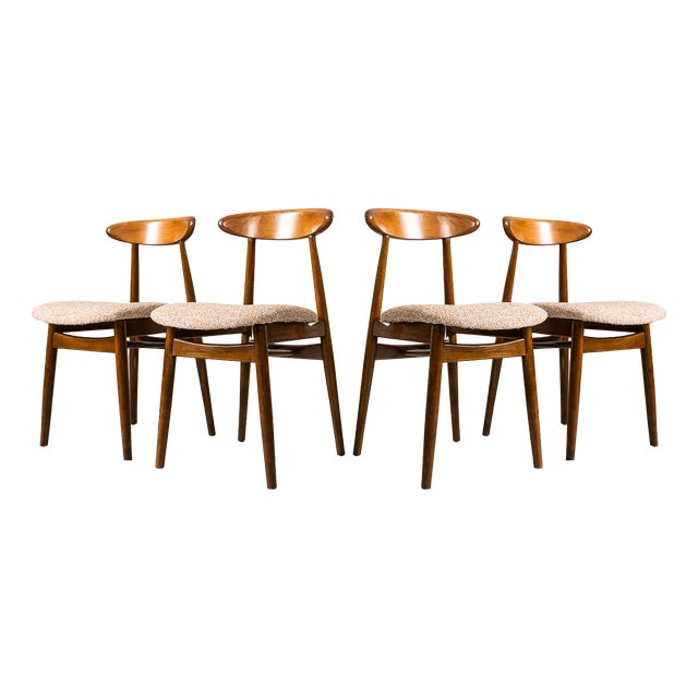 Vintage Dining Chairs by ZFM, Poland, 1960s, Set of 4 For Sale