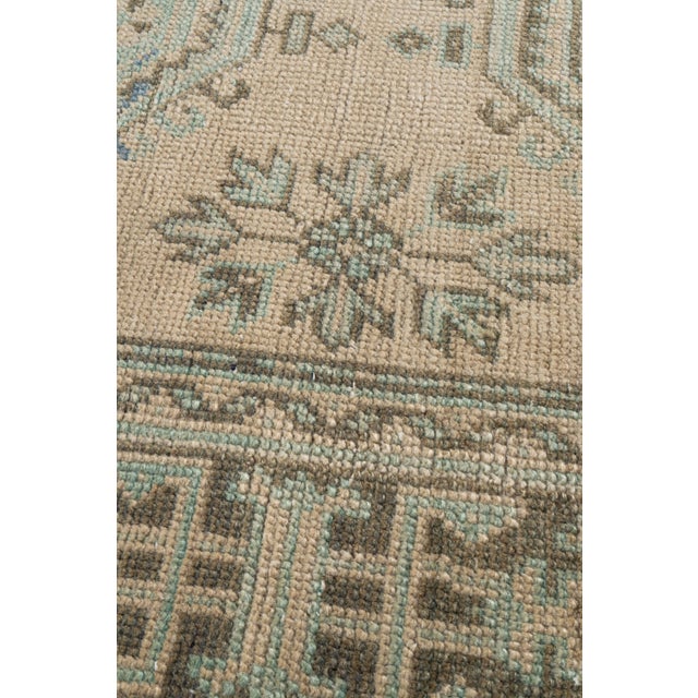 Vintage Circa 1940 Camel Turkish Oushak Hand Knotted Wool Runner 4'4 X 11'9 For Sale In New York - Image 6 of 6