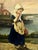 This twentieth-century oil on canvas painting depicts a traditional Dutch country genre scene complete with a quiet...