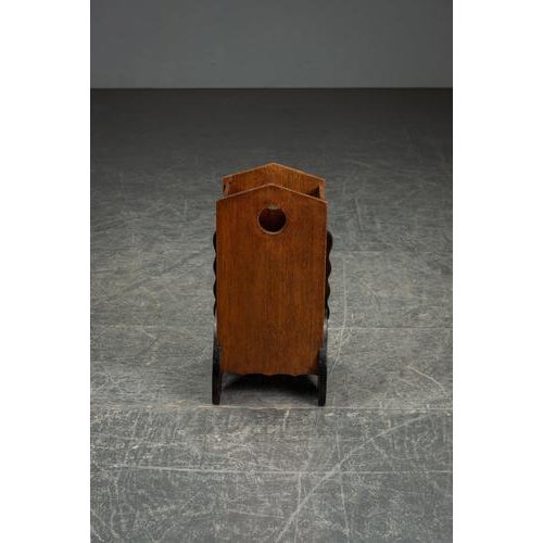 Brown Amsterdamse School Plant Holder or Paper Bin, 1920s For Sale - Image 8 of 12