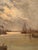 Gian Angelo Ugolini, Port of Marghera, 1890s, Oil Painting on Panel For Sale - Image 3 of 7