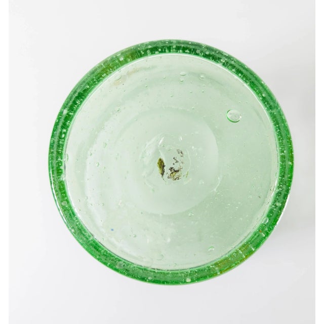 20th Century Bohemian Style Enameled Glass Beaker Vase With Flowers For Sale - Image 9 of 10