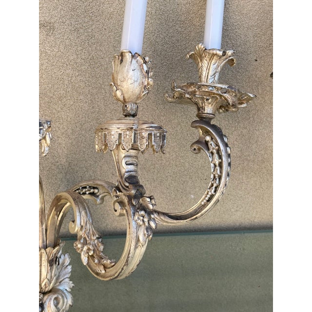 Louis XV Silver Wall Sconce For Sale - Image 10 of 13