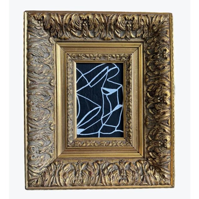 Grace in graphics. Dramatic geometric graphic oil on canvas board. The delicate nature and intricacies of the painting...