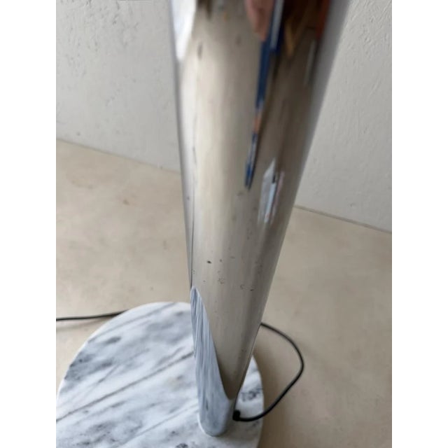 Vintage 5-Arm Arc Lamp in Chrome and Marble, 1970s For Sale - Image 10 of 13