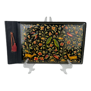 A Persian Hand Painted Polychromed Photo Album