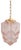 Art Deco Skyscraper Pendant Light in Frosted Pink Glass, 1920s For Sale